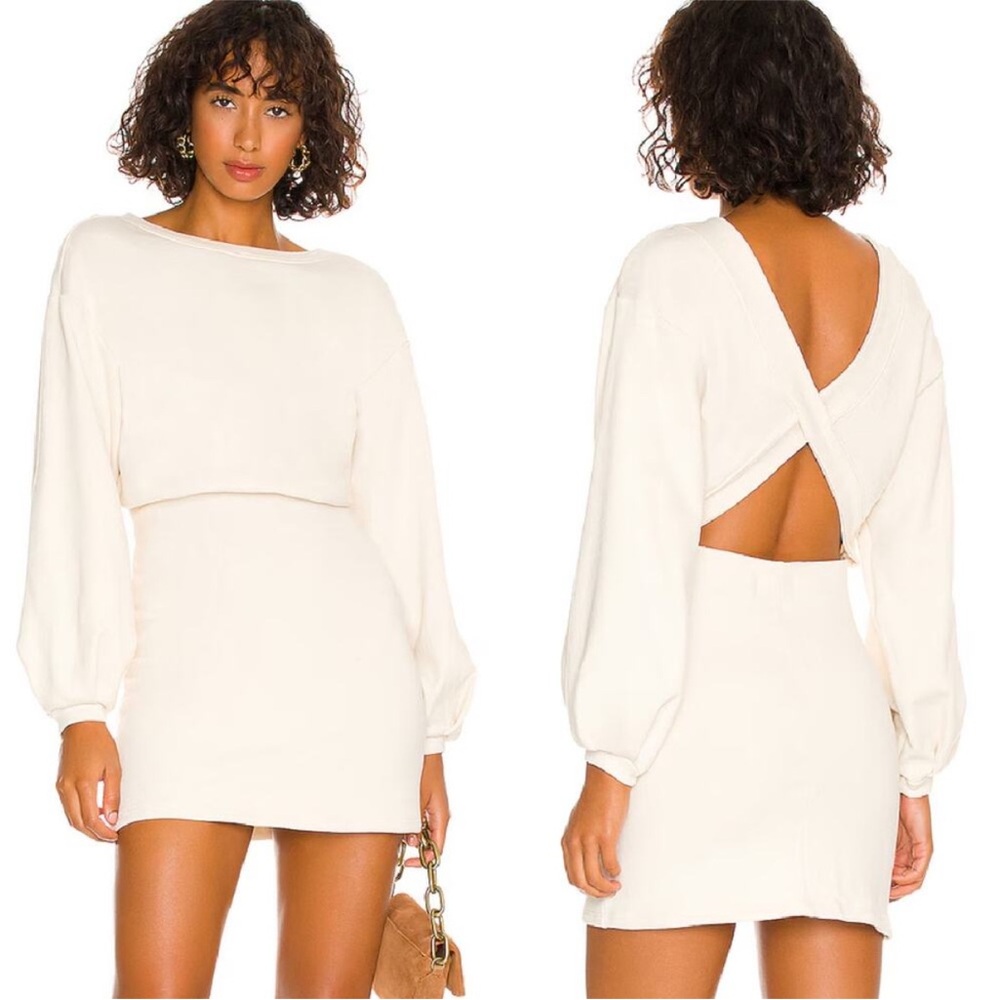 Lovers + Friends Cream Backless Dress